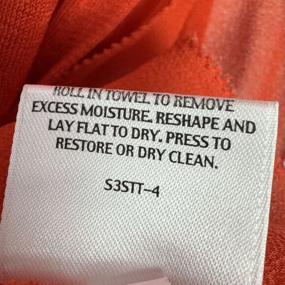 Eileen Fisher Chiffon Silk Tunic Blouse Size S Orange Slits Lagenlook Boho - Picture 7 of 7